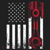 Car Enthusiast American Flag Piston Muscle Car Gift Tumbler thumb 3
