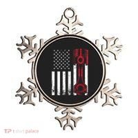 Car Enthusiast American Flag Piston Muscle Car Gift Ornament thumb 0