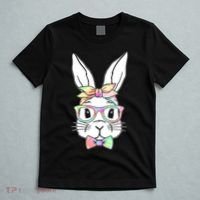 Cute Easter Bunny Pastel Tie Dye Bow Tie Glasses T-Shirt thumb 5