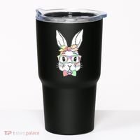 Cute Easter Bunny Pastel Tie Dye Bow Tie Glasses Tumbler thumb 0