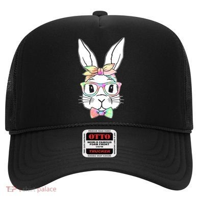 Cute Easter Bunny Pastel Tie Dye Bow Tie Glasses Hat