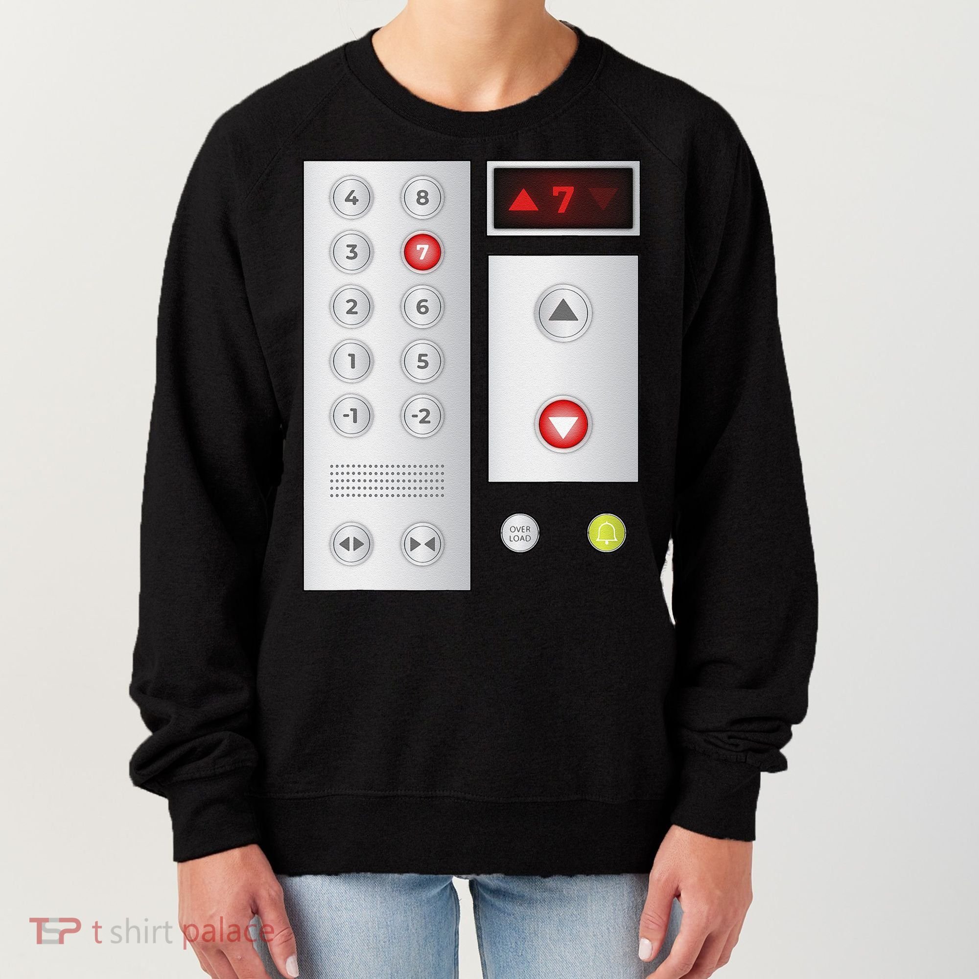 Cool Elevator Buttons Art Funny Funny Lift Halloween Costume Women's Sweatshirt