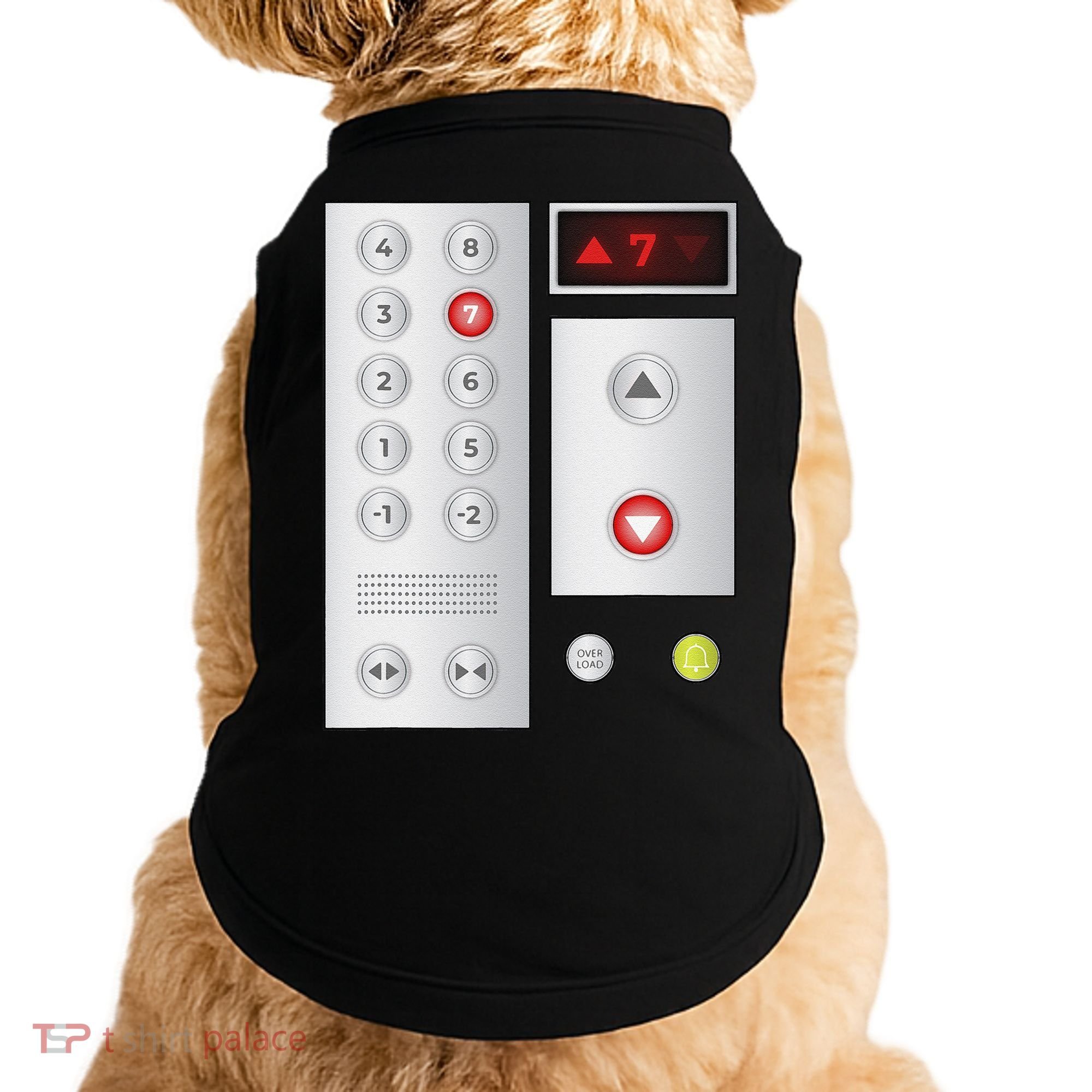 Cool Elevator Buttons Art Funny Funny Lift Halloween Costume Doggie Tank