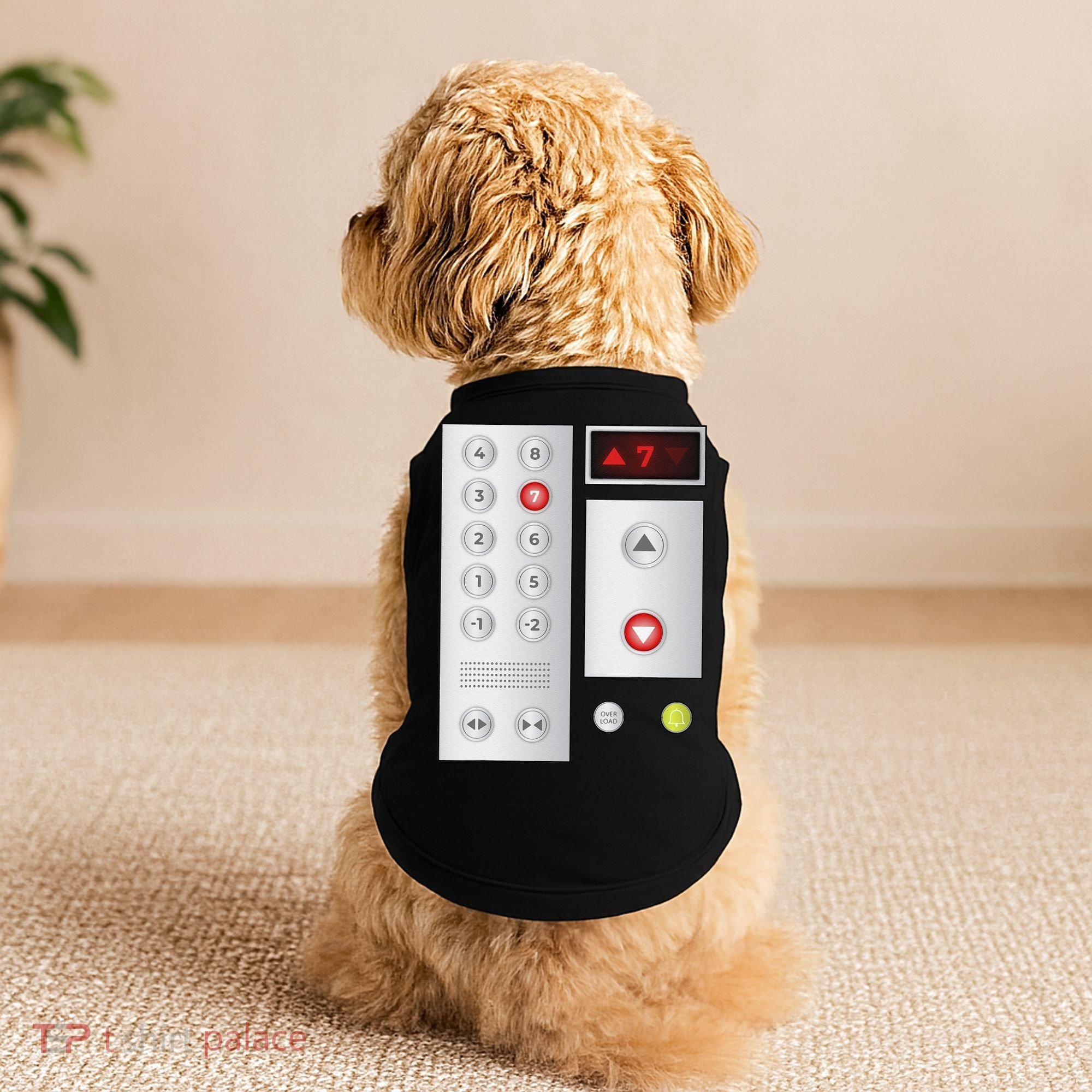 Cool Elevator Buttons Art Funny Funny Lift Halloween Costume Doggie Tank