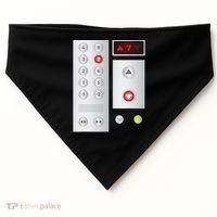 Cool Elevator Buttons Art Funny Funny Lift Halloween Costume USA-Made Doggie Bandana thumb 0
