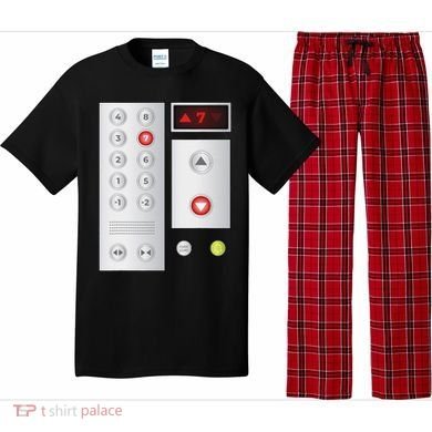 Cool Elevator Buttons Art Funny Funny Lift Halloween Costume Pajama Set