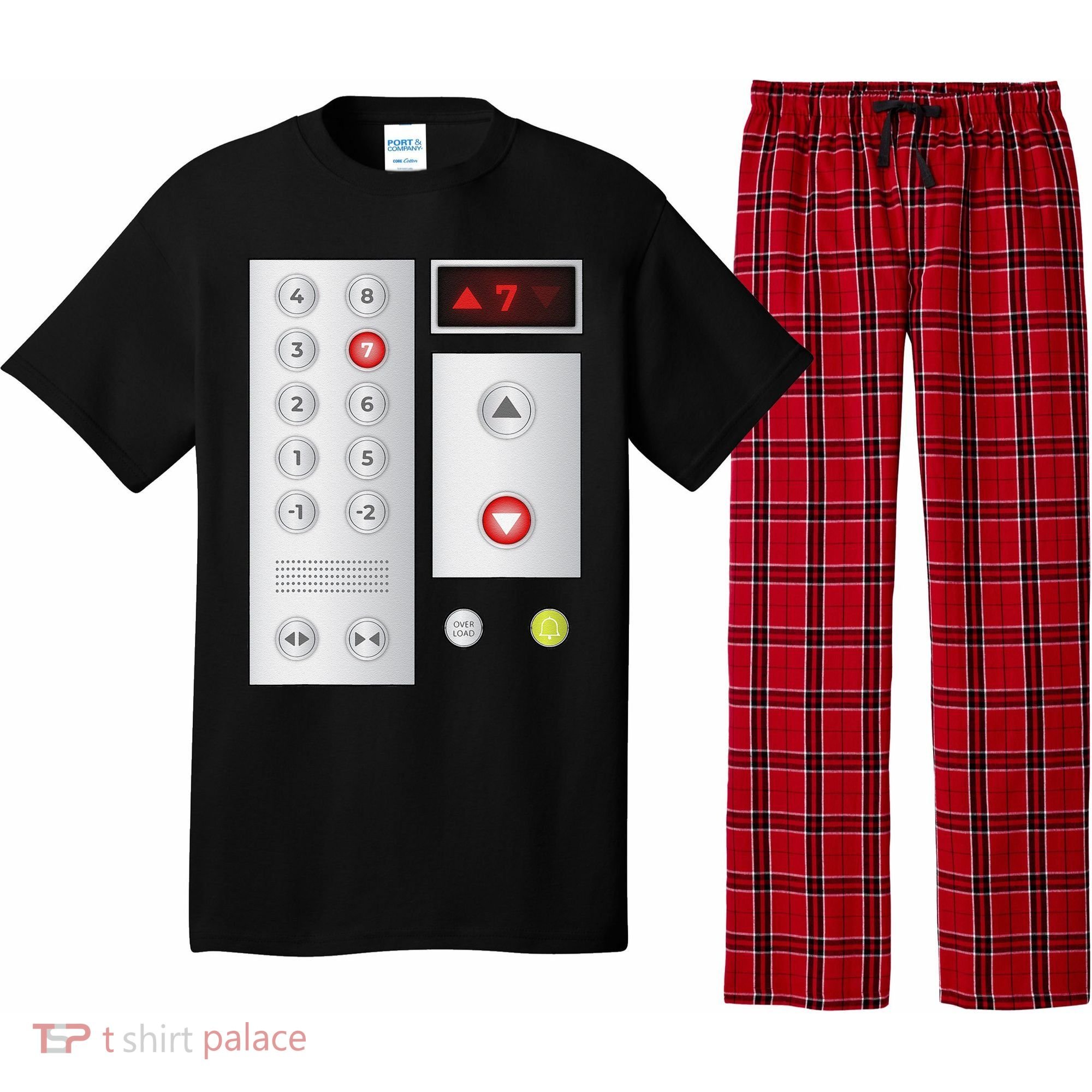 Cool Elevator Buttons Art Funny Funny Lift Halloween Costume Pajama Set