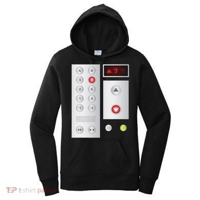 Cool Elevator Buttons Art Funny Funny Lift Halloween Costume Women's Hoodie