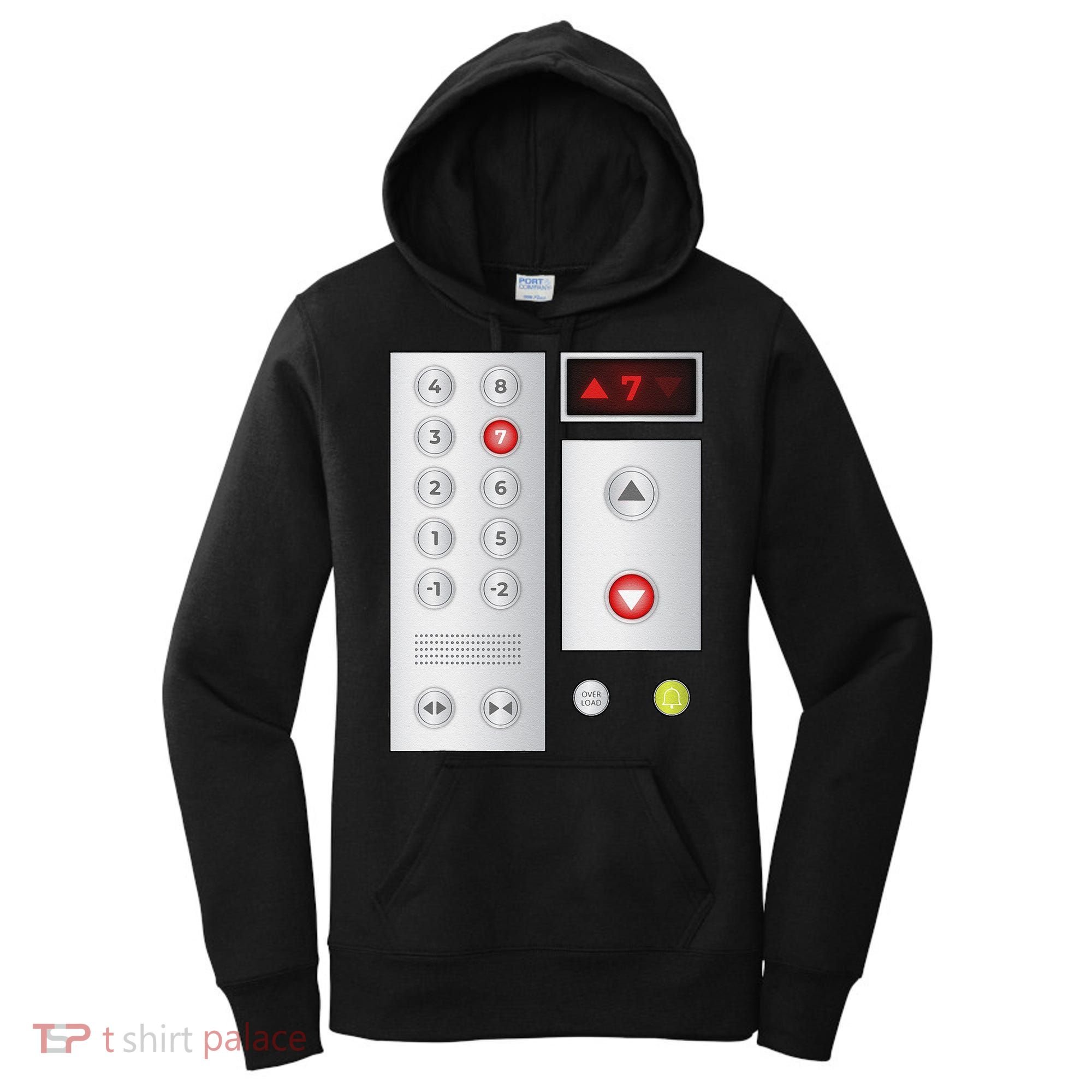 Cool Elevator Buttons Art Funny Funny Lift Halloween Costume Women's Hoodie
