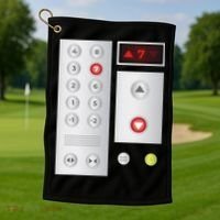 Cool Elevator Buttons Art Funny Funny Lift Halloween Costume Golf Towel thumb 1