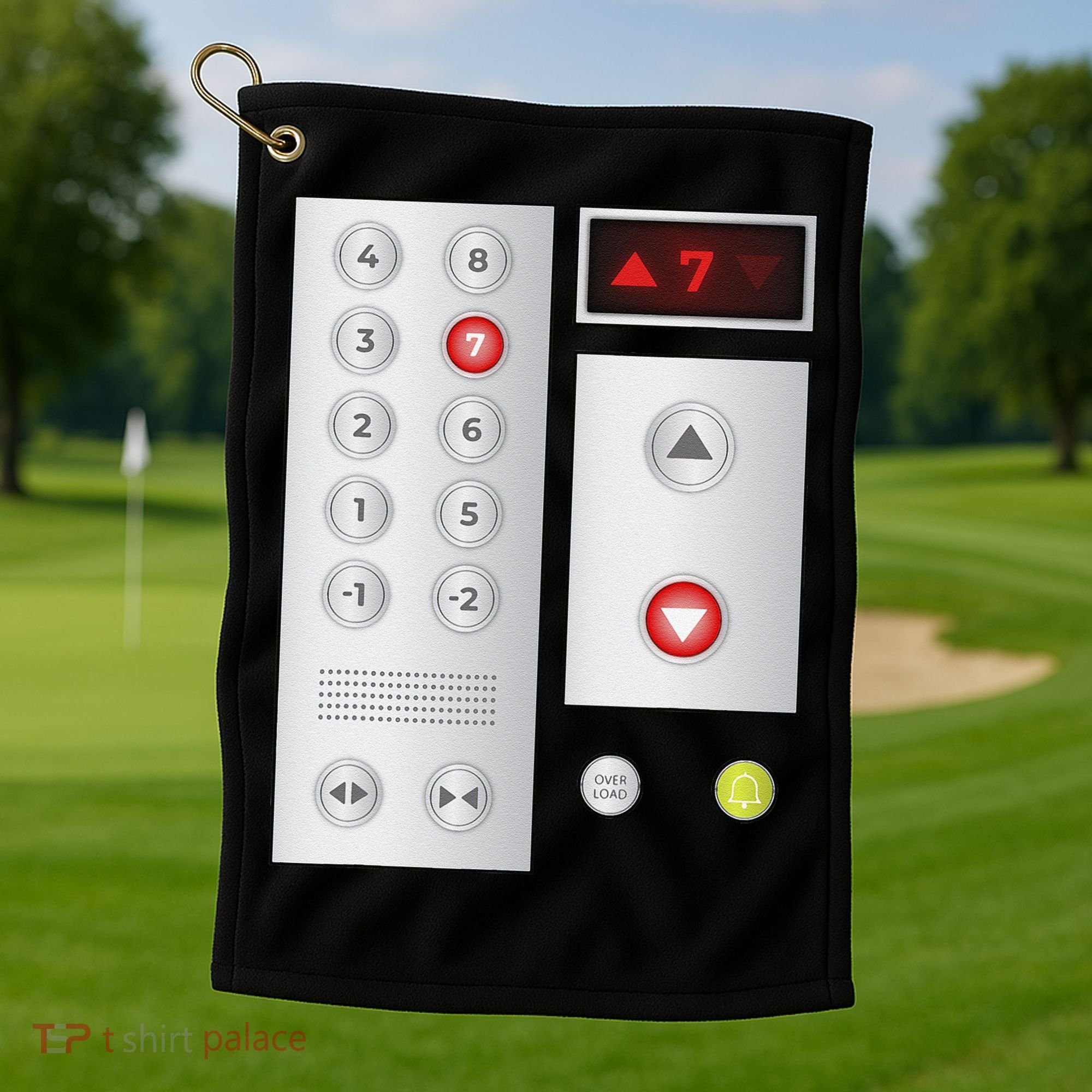 Cool Elevator Buttons Art Funny Funny Lift Halloween Costume Golf Towel