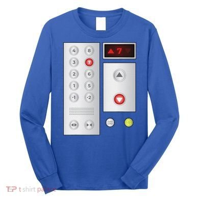 Cool Elevator Buttons Art Funny Funny Lift Halloween Costume Long Sleeve Shirt