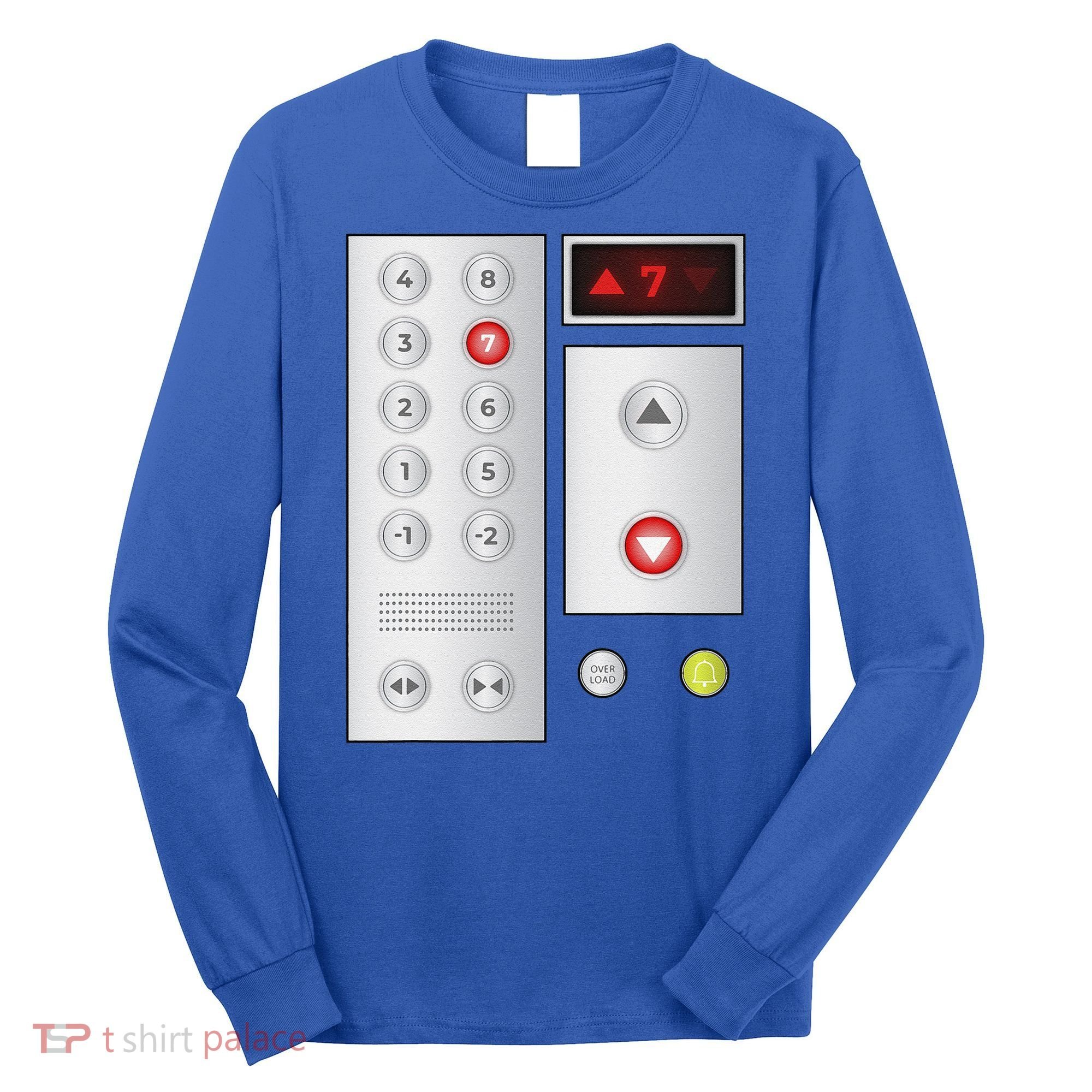 Cool Elevator Buttons Art Funny Funny Lift Halloween Costume Long Sleeve Shirt