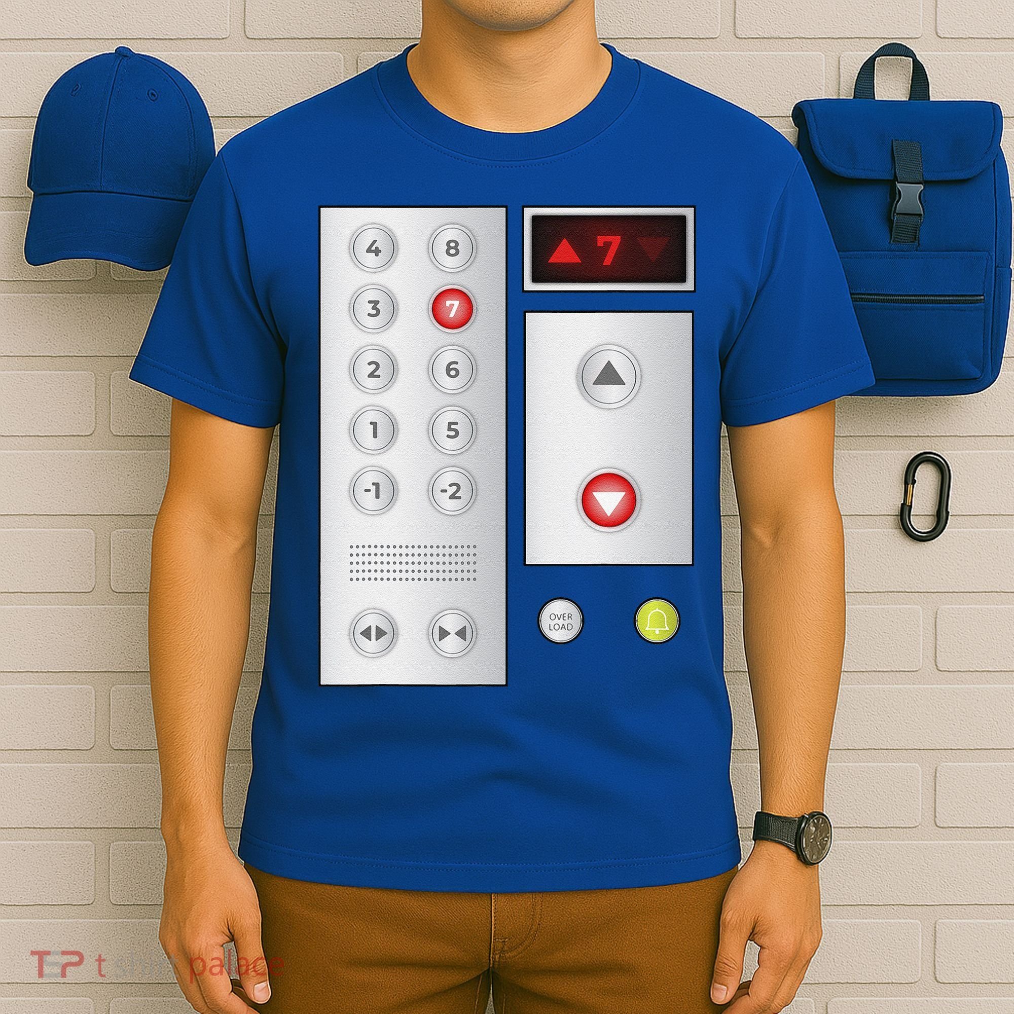 Cool Elevator Buttons Art Funny Funny Lift Halloween Costume T-Shirt