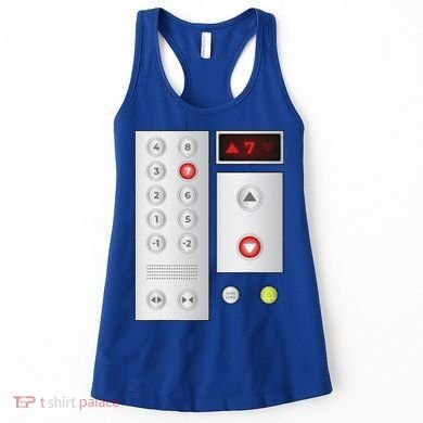 Cool Elevator Buttons Art Funny Funny Lift Halloween Costume Women's Tank Top
