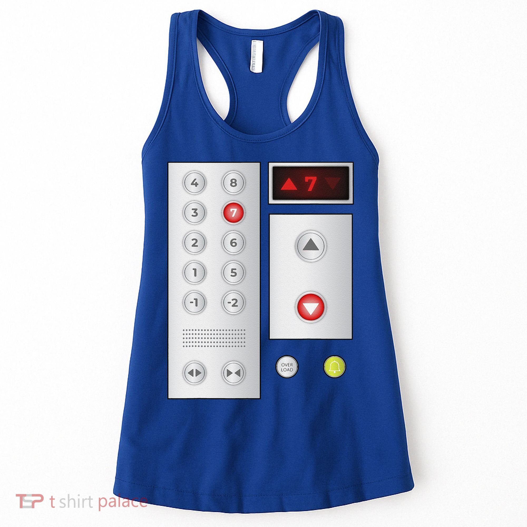 Cool Elevator Buttons Art Funny Funny Lift Halloween Costume Women's Tank Top