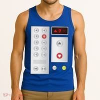 Cool Elevator Buttons Art Funny Funny Lift Halloween Costume Tank Top thumb 3