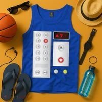 Cool Elevator Buttons Art Funny Funny Lift Halloween Costume Tank Top thumb 4