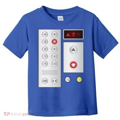 Cool Elevator Buttons Art Funny Funny Lift Halloween Costume Toddler T-Shirt