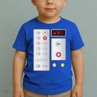 Cool Elevator Buttons Art Funny Funny Lift Halloween Costume Toddler T-Shirt thumb 2