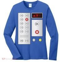 Cool Elevator Buttons Art Funny Funny Lift Halloween Costume Women's Long Sleeve Shirt thumb 0