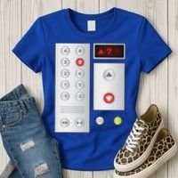 Cool Elevator Buttons Art Funny Funny Lift Halloween Costume Women's T-Shirt thumb 3