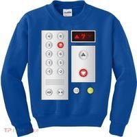 Cool Elevator Buttons Art Funny Funny Lift Halloween Costume Kids Sweatshirt thumb 0