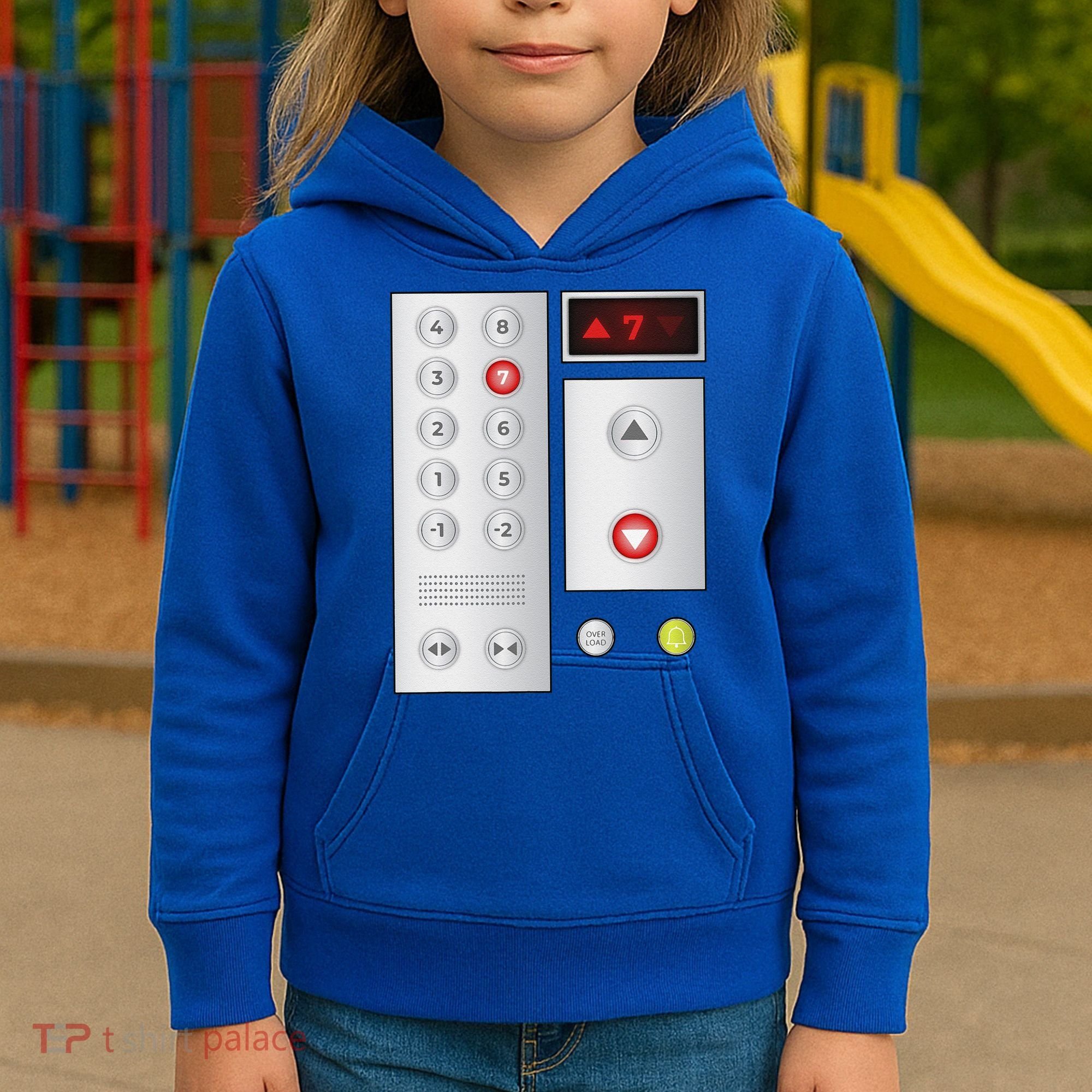 Cool Elevator Buttons Art Funny Funny Lift Halloween Costume Kids Hoodie