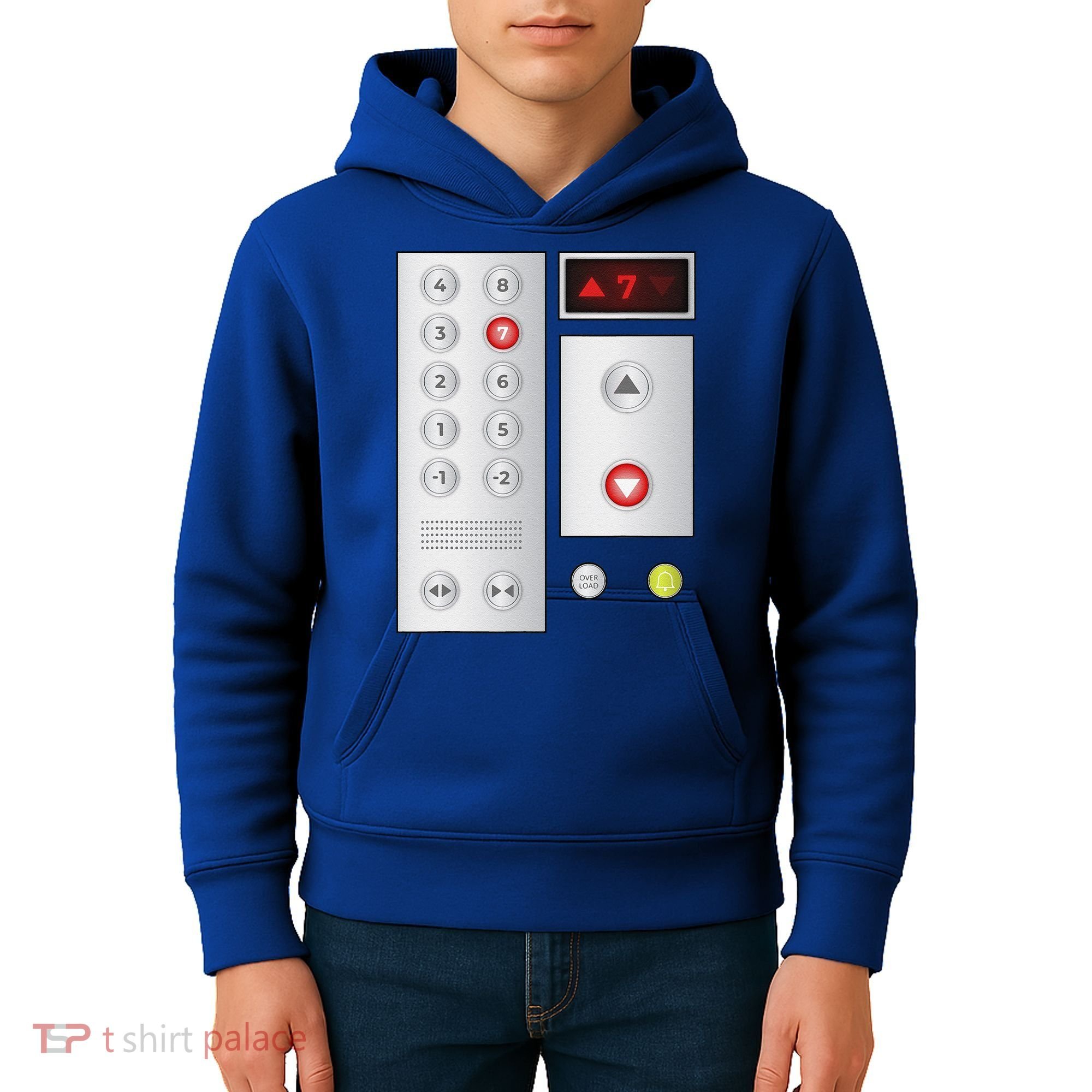 Cool Elevator Buttons Art Funny Funny Lift Halloween Costume Kids Hoodie