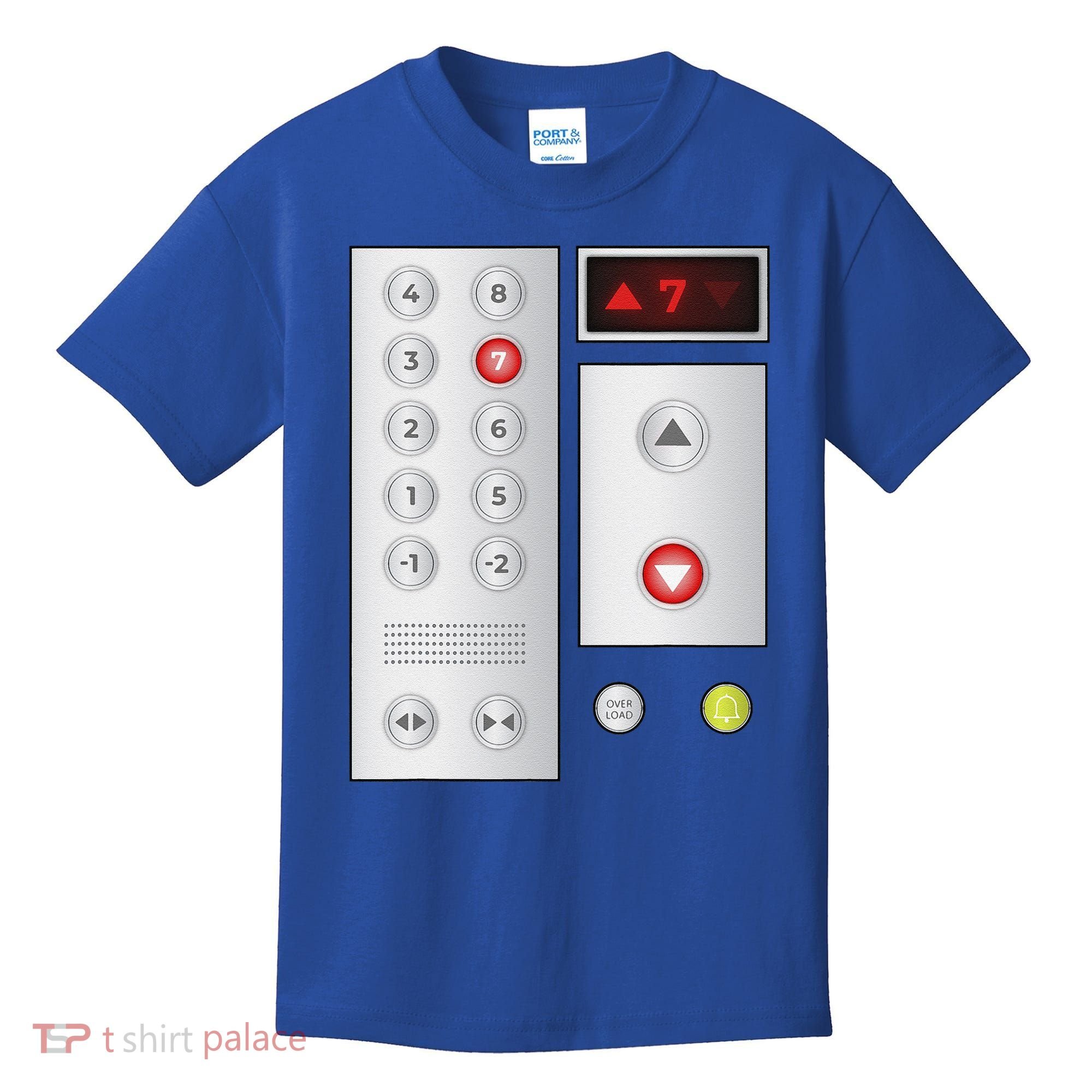 Cool Elevator Buttons Art Funny Funny Lift Halloween Costume Kids T-Shirt