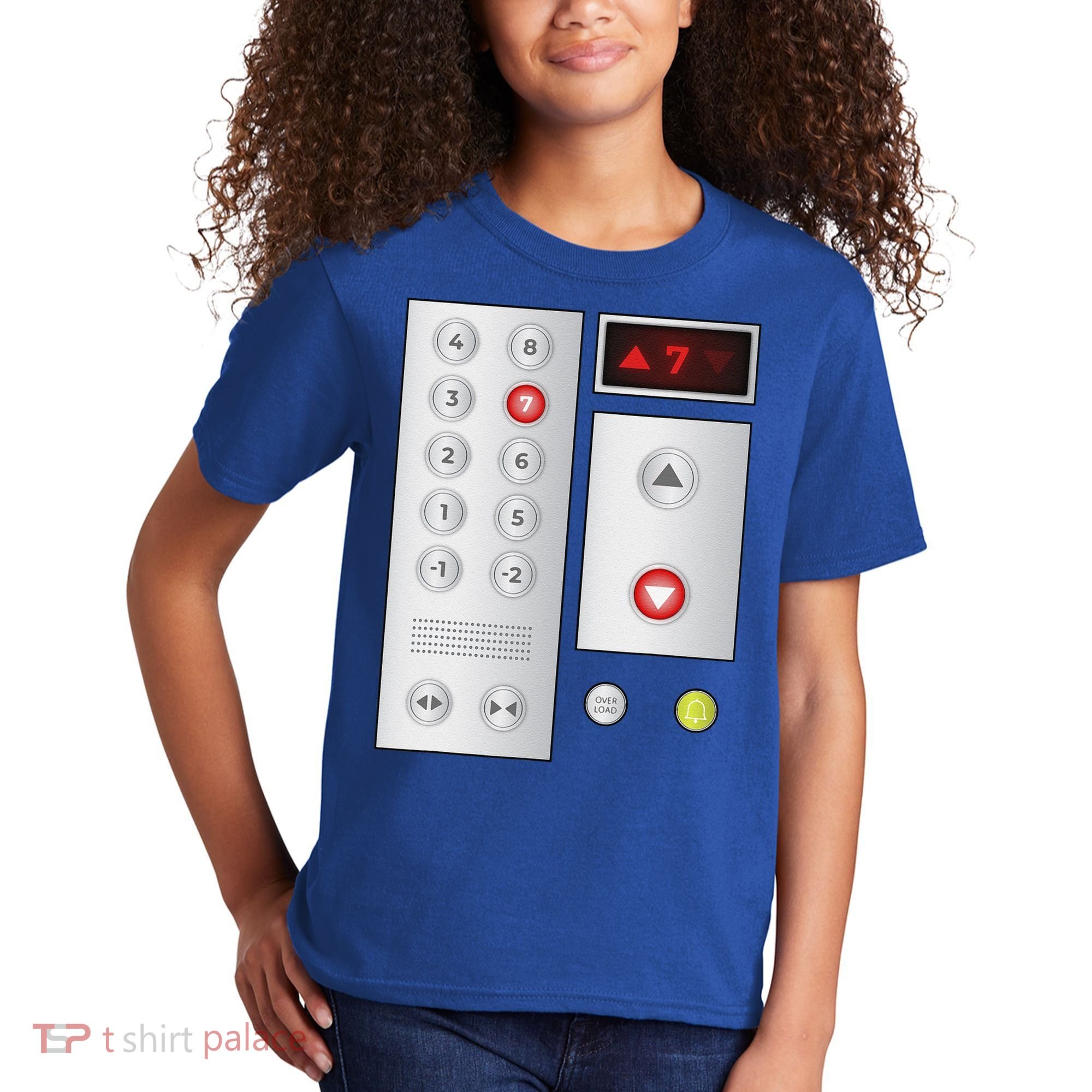 Cool Elevator Buttons Art Funny Funny Lift Halloween Costume Kids T-Shirt