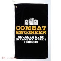 Combat Engineer Because Infantry Needs Heroes Army Golf Towel thumb 0