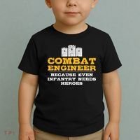 Combat Engineer Because Infantry Needs Heroes Army Toddler T-Shirt thumb 2
