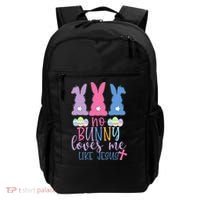 Cute Easter Bunnies No Bunny Loves Me Like Jesus Backpack thumb 0