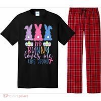 Cute Easter Bunnies No Bunny Loves Me Like Jesus Pajama Set thumb 0