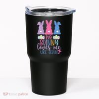 Cute Easter Bunnies No Bunny Loves Me Like Jesus Tumbler thumb 0