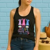 Cute Easter Bunnies No Bunny Loves Me Like Jesus Women's Tank Top thumb 2