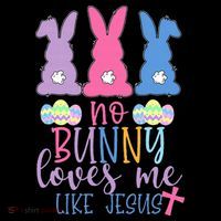 Cute Easter Bunnies No Bunny Loves Me Like Jesus Women's Tank Top thumb 5