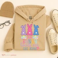 Cute Easter Bunnies No Bunny Loves Me Like Jesus Hoodie thumb 4
