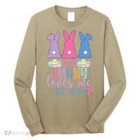 Cute Easter Bunnies No Bunny Loves Me Like Jesus Long Sleeve Shirt thumb 0