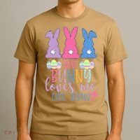 Cute Easter Bunnies No Bunny Loves Me Like Jesus T-Shirt thumb 3