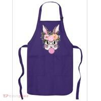 Cute Easter Bunny With Flower Crown And Bubblegum Apron thumb 0
