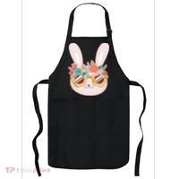 Cute Easter Bunny With Flower Crown And Sunglasses Apron thumb 0
