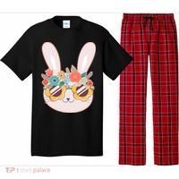 Cute Easter Bunny With Flower Crown And Sunglasses Pajama Set thumb 0