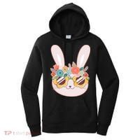 Cute Easter Bunny With Flower Crown And Sunglasses Women's Hoodie thumb 0