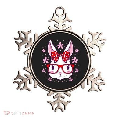 Cute Easter Bunny Face Glasses Bow Easter Day Rabbit Ornament