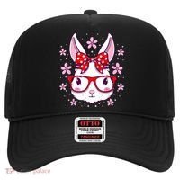 Cute Easter Bunny Face Glasses Bow Easter Day Rabbit Hat thumb 0