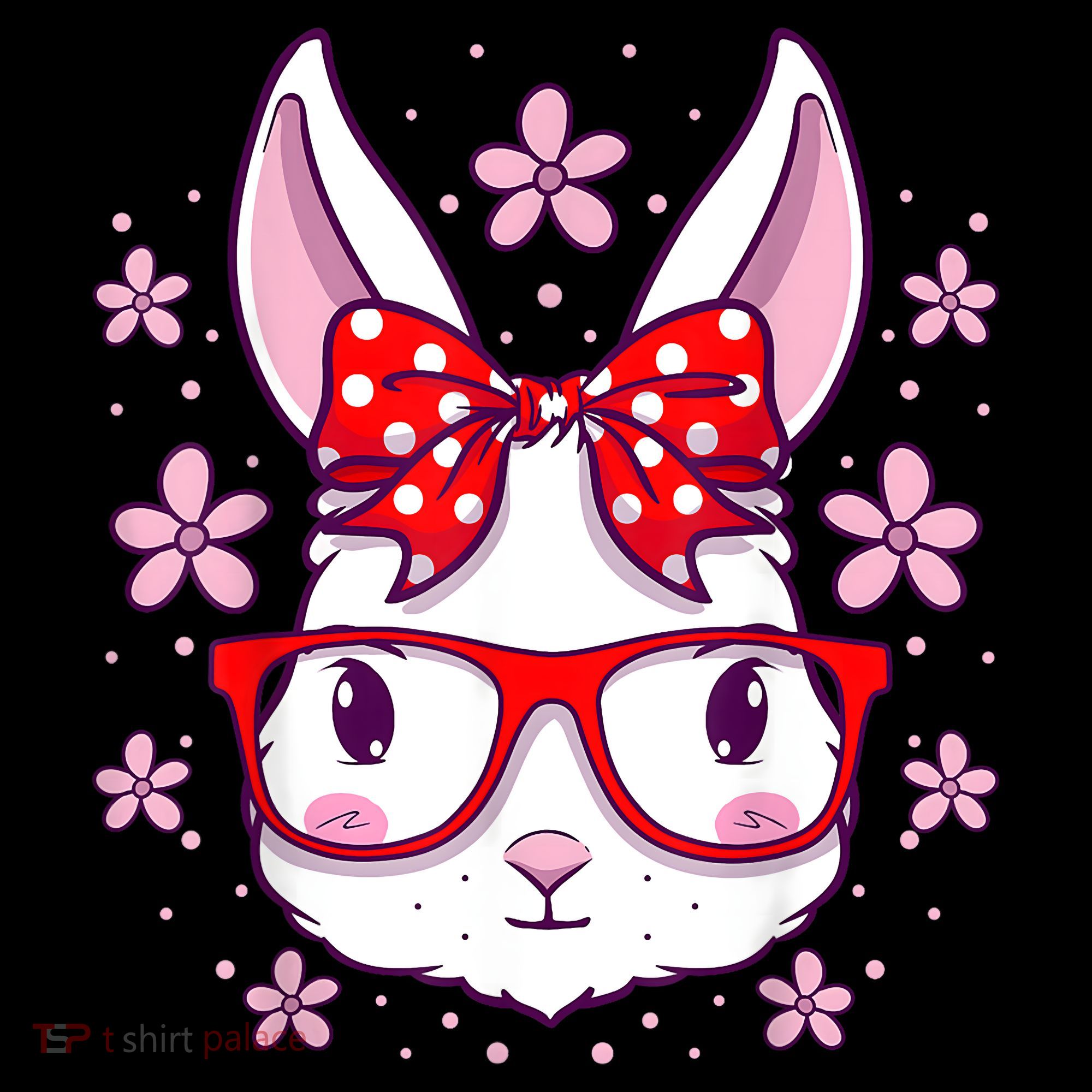 Cute Easter Bunny Face Glasses Bow Easter Day Rabbit Visor