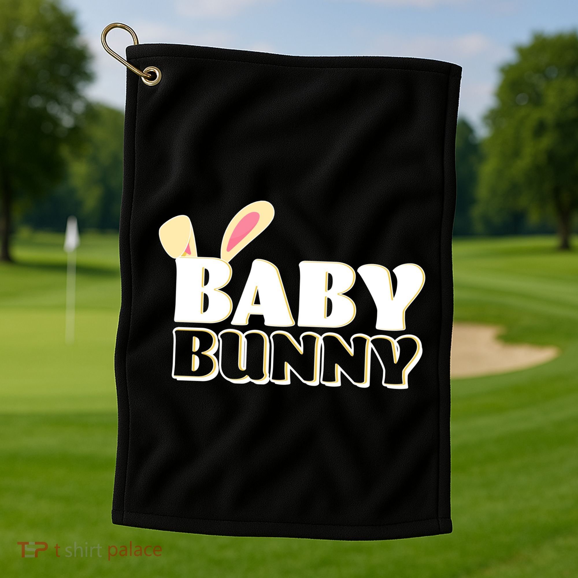 Cute Easter Baby Bunny Matching Family Shirts Golf Towel