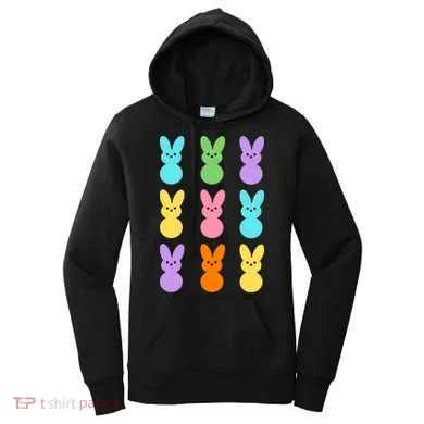 Colorful Easter Bunny Holiday Women's Hoodie